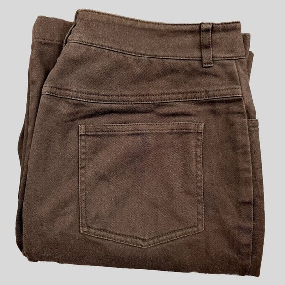St. John Sport Womens 6 Pants Vintage Brown Denim High Rise Wide Leg Excellent - Picture 2 of 11